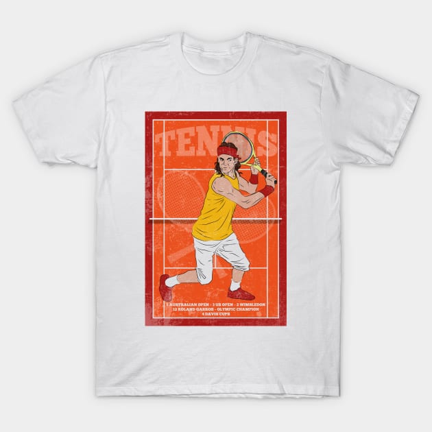 Nadal Tennis Hero Player T-Shirt by TEEWEB